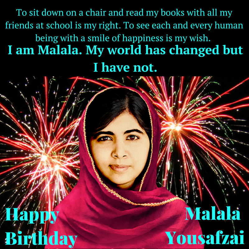 Happy Birthday Malala Yousafzai! 