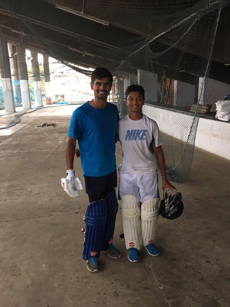 KalhanMarc's tweet photo. Pleasure to meet @s_badrinath today at Madras Cricket Club! #backfootpunch https://t.co/9X5QjeQ3XE