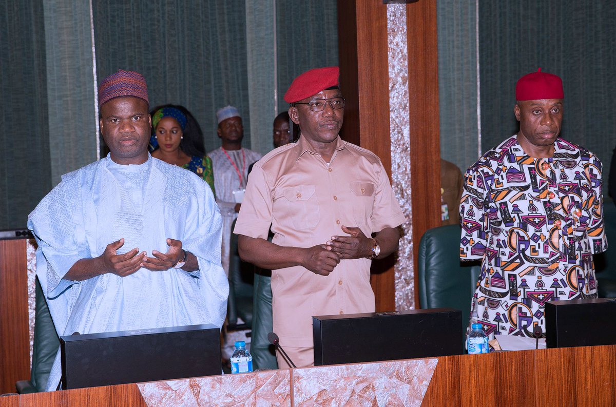 Photo: Today's #FECMeeting at the Council Chamber, State House, Abuja.