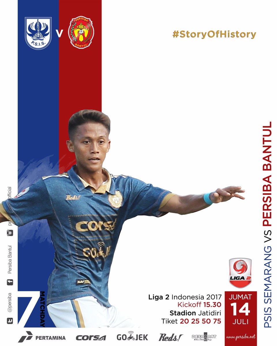 Matchday #7
Psis Semarang vs Persiba Bantul | 14 Juli 2017 | Stadion Jatidiri | Kickoff 15.30 | Tiket 20, 25, 50, 75
 #COYLSA