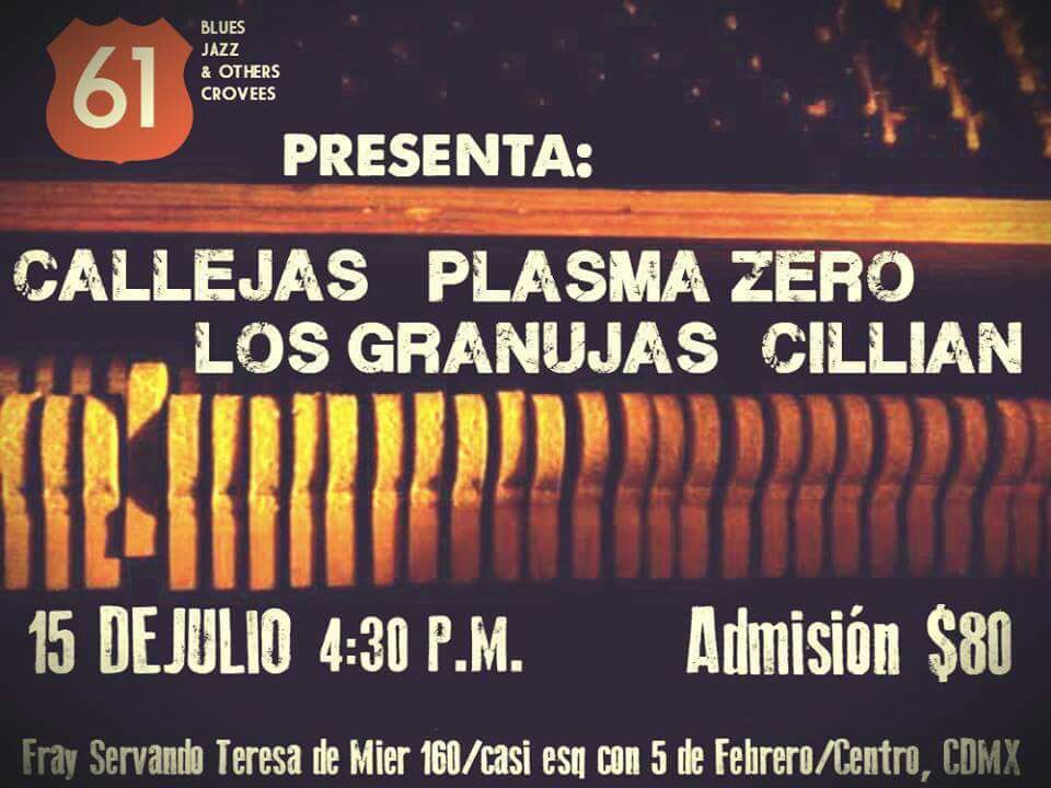 ¡Tocamos este sábado en el 61! Fray Servando Teresa de Mier 160
6:30pm