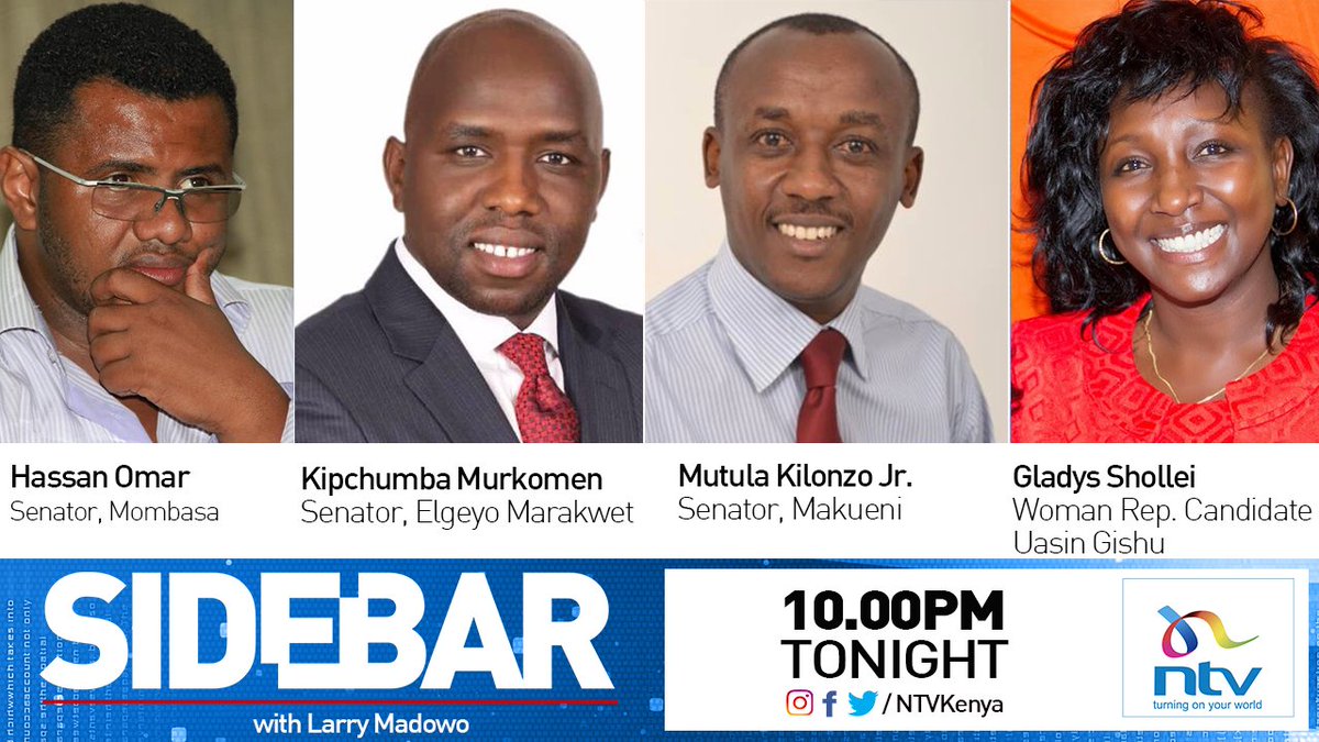 LarryMadowo's tweet photo. From tonight, #Sidebar is also taking over the 10pm hour every Wednesday on @ntvkenya. Politics and law collide tonight on IEBC &amp; Judiciary https://t.co/YfQ2NHr7QW