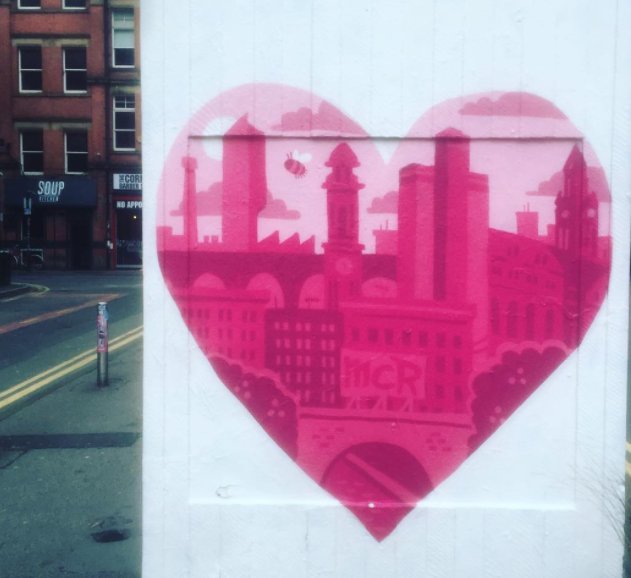 HappyLemonUK's tweet photo. Love this piece from @yohammohammo...
#HeartOfManchester #ManchesterStreetArt https://t.co/SFM8QNldvf
