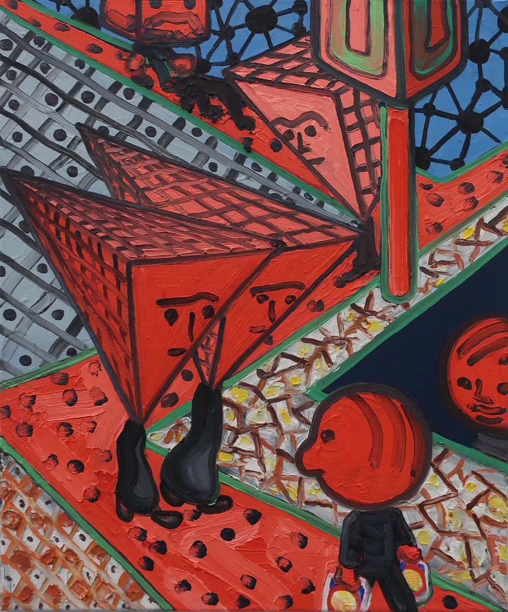 Odd encounters in daily street life inspire strange urban scenarios from Marcus Webber <a href="/ThomasErben/">Thomas Erben Gallery</a>