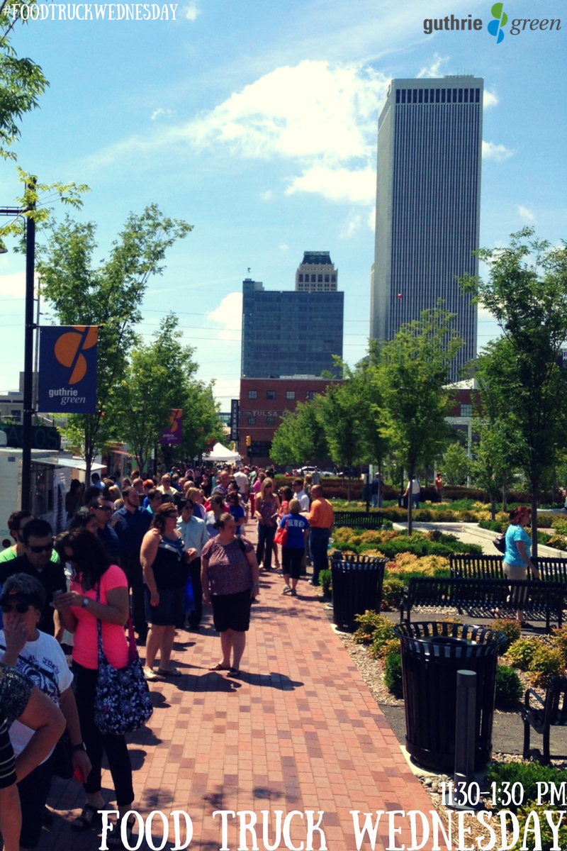 Today is #FoodTruckWednesday! Join us from 11:30 to 1:30 PM today for the food and sunshine! #GuthrieGreen #BradyArtsDist