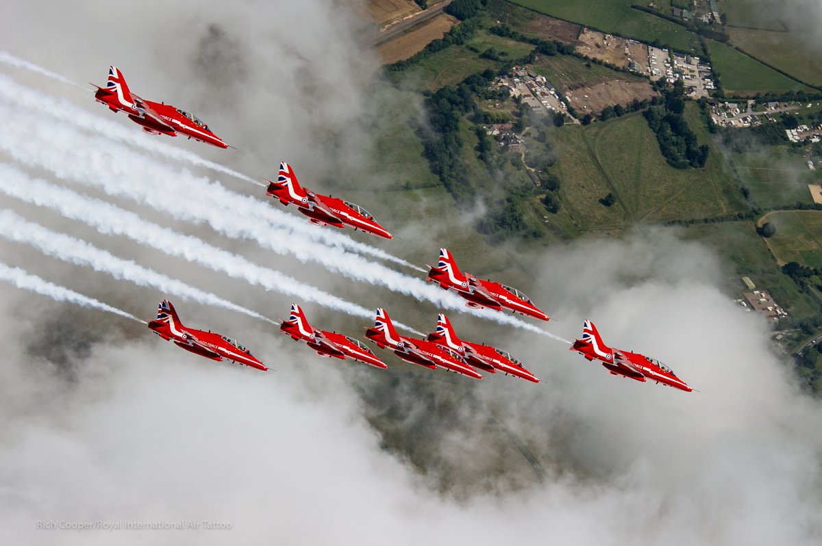 Some stunning photos of the <a href="/rafredarrows/">Red Arrows</a> prior to arrival into RAF Fairford, captured by one of our team!