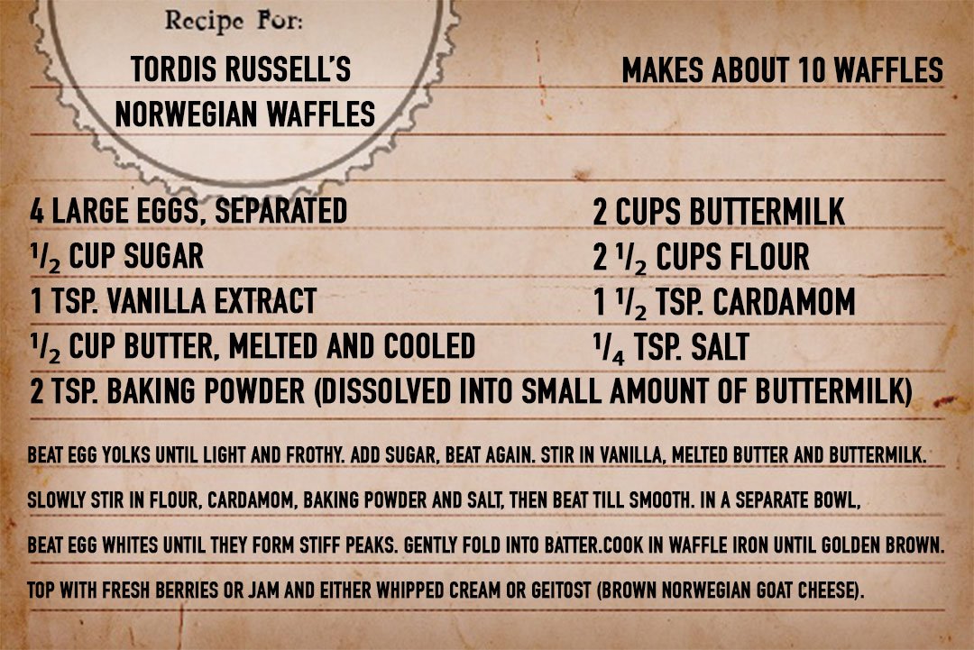 It's our final #WaffleWednesday! Why not make these very special waffles for brunch before heading to the <a href="/OsloBway/">Oslo on Broadway</a> matinee?