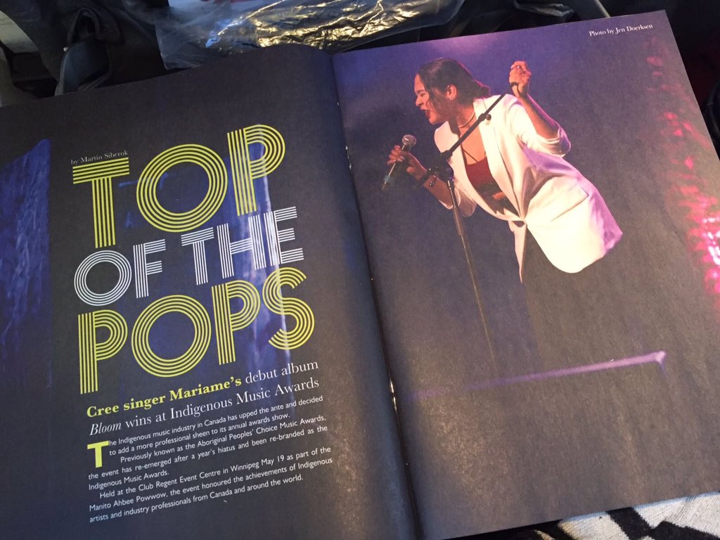 A little throwback to when <a href="/CreeNation_news/">Nation Magazine</a> did a little article on my Indigenous Music Award! 😊