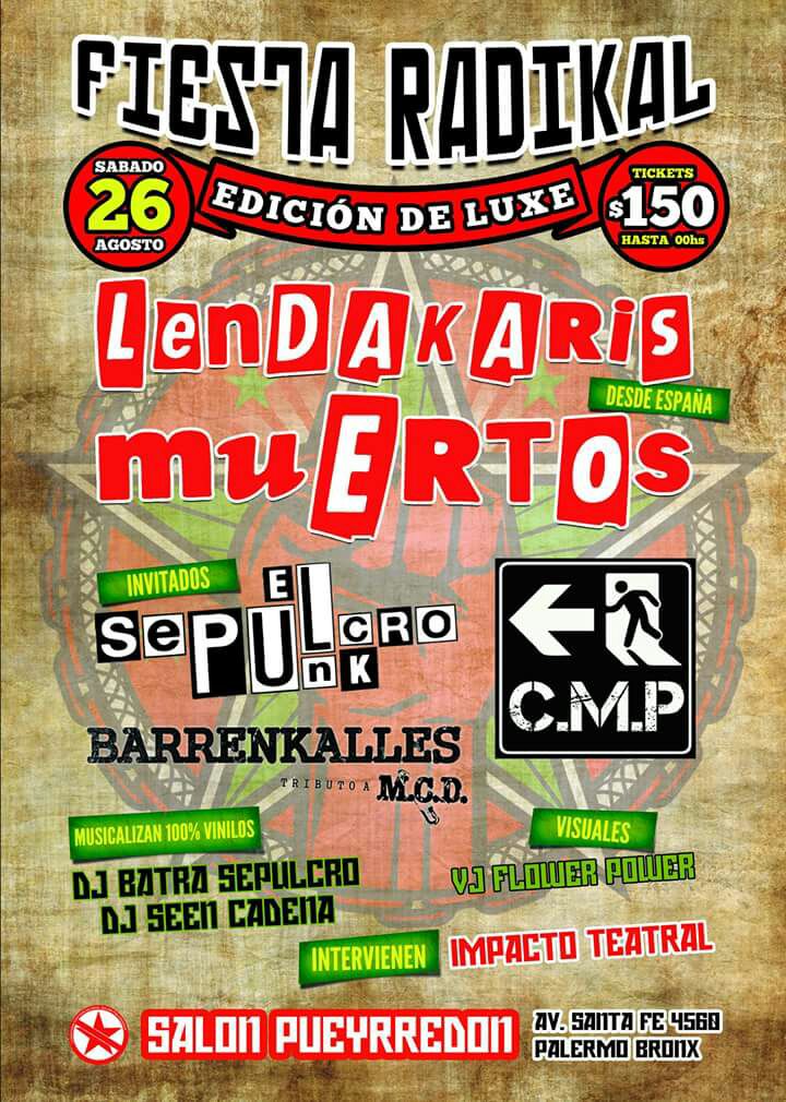 CMPNacho's tweet photo. #LendakarisMuertos #Elsepulcropunk #Barrenkalles #Cmp #SalonPueyrredon https://t.co/vLfGvrLaRW