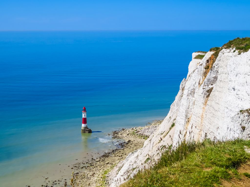 #WhereInTheWorldWednesday! Can you tell us where in the world you might find this #chalkheadland and distinctive red and white #lighthouse?