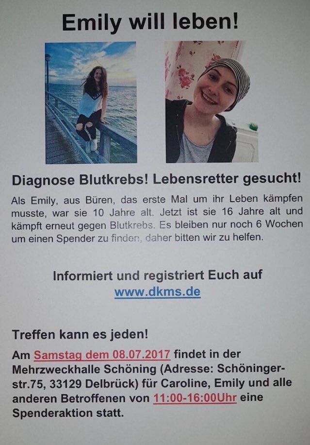 LeaBeuge's tweet photo. Leute BITTE verbreitet es!❤️

Es kann ihr Leben retten. https://t.co/GcWy6AyKBl