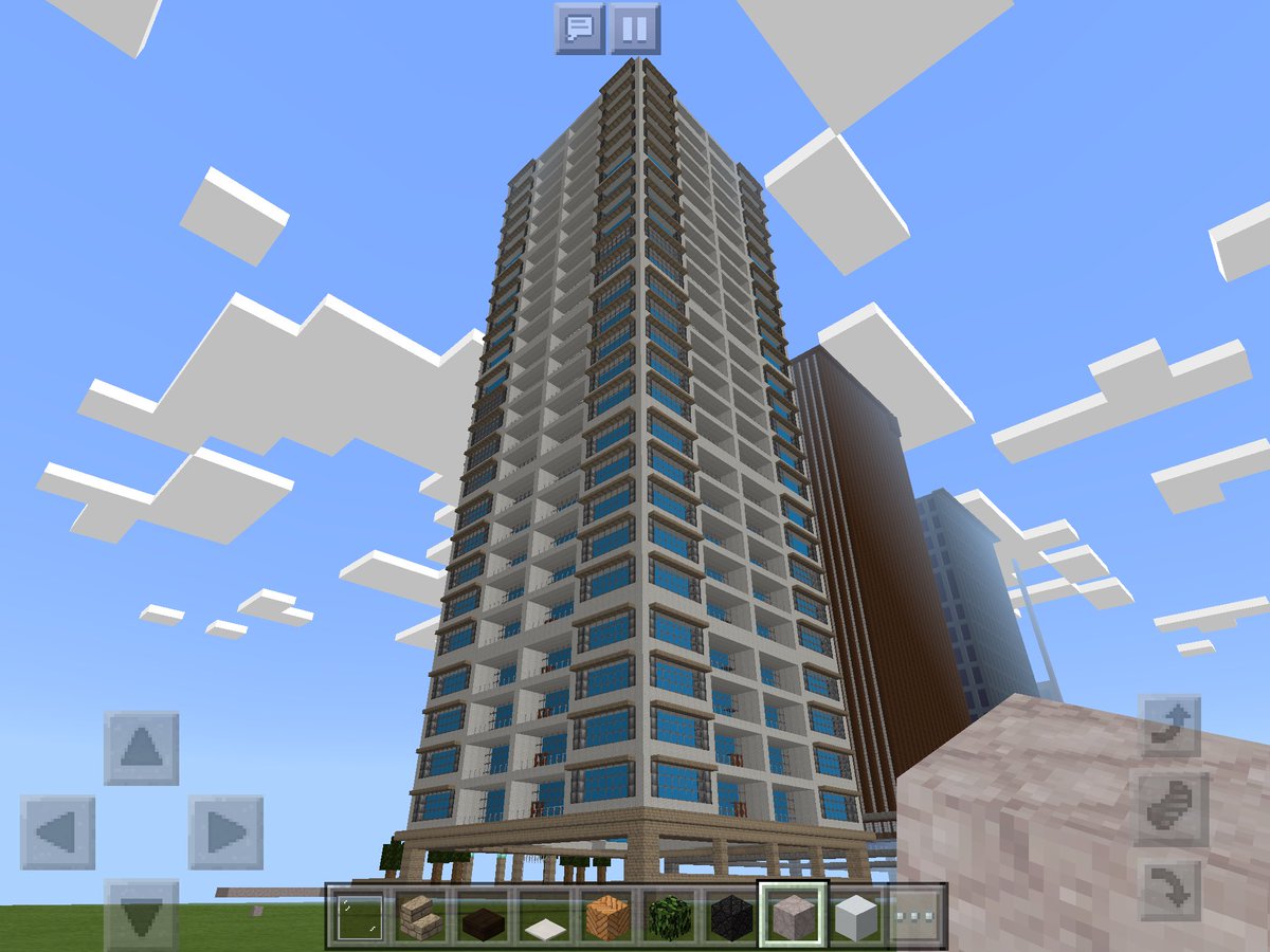 Craftboy マイクラpe タワーマンション作成中 マイクラpe マインクラフトpe タワーマンション Minecraft街作成中