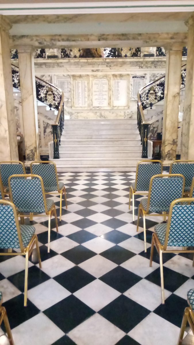 Congratulations to the new Mr. and Mrs. Coles who got married on our gorgeous marble staircase today #Weddings #WeddingHour #StockportEvents