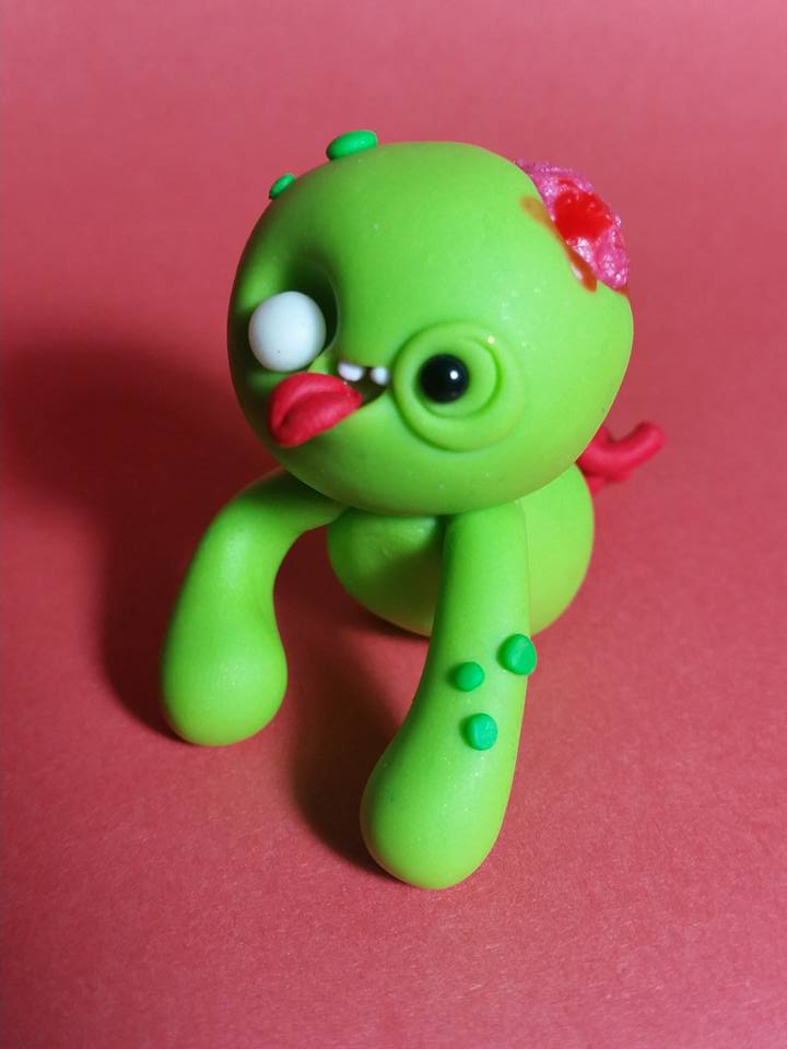 think I'll keep him locked up for the night. Safer for everyone, . Z is for #Zombie! #HandmadeHour #eatbrains facebook.com/theflittermous… …