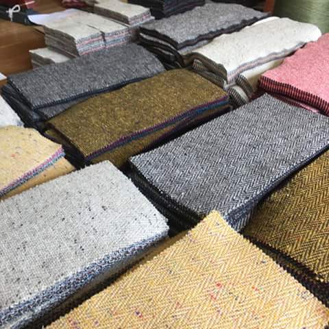 Ready to launch our new Donegal Wool / linen mix  &amp; Silk / Linen mix fabrics at London Textile Fair next week. #londonfashion #aw18 #linen