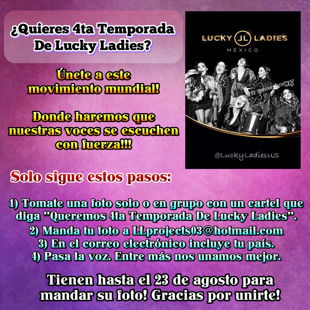 LuckyLadiesUS's tweet photo. Quien dijo yo? #Queremos4taTemporadaLuckyLadies  🙌🏼😜 https://t.co/ImzdiW724q