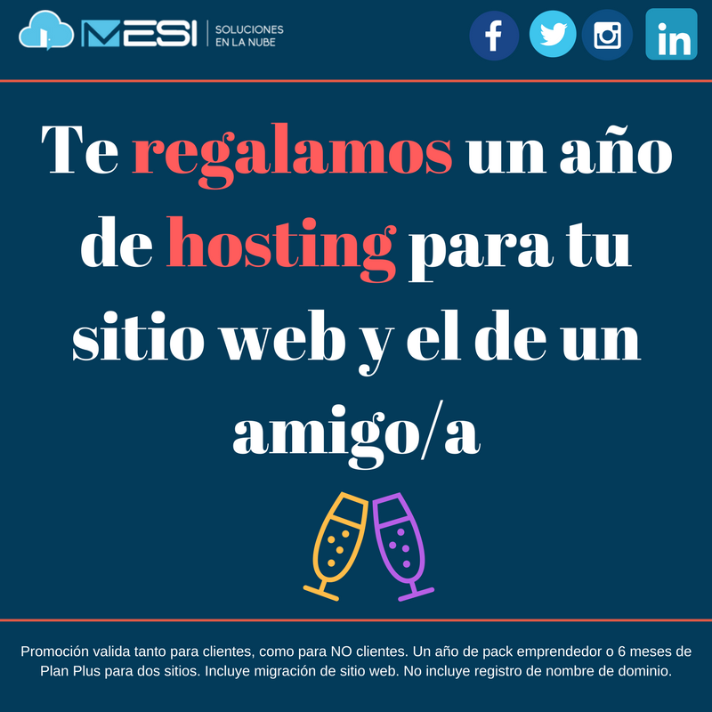 En el mes del amigo, te regalamos #hosting.
Tenés hasta el jueves 20 para participar!
Mas información en: facebook.com/mesihosting/