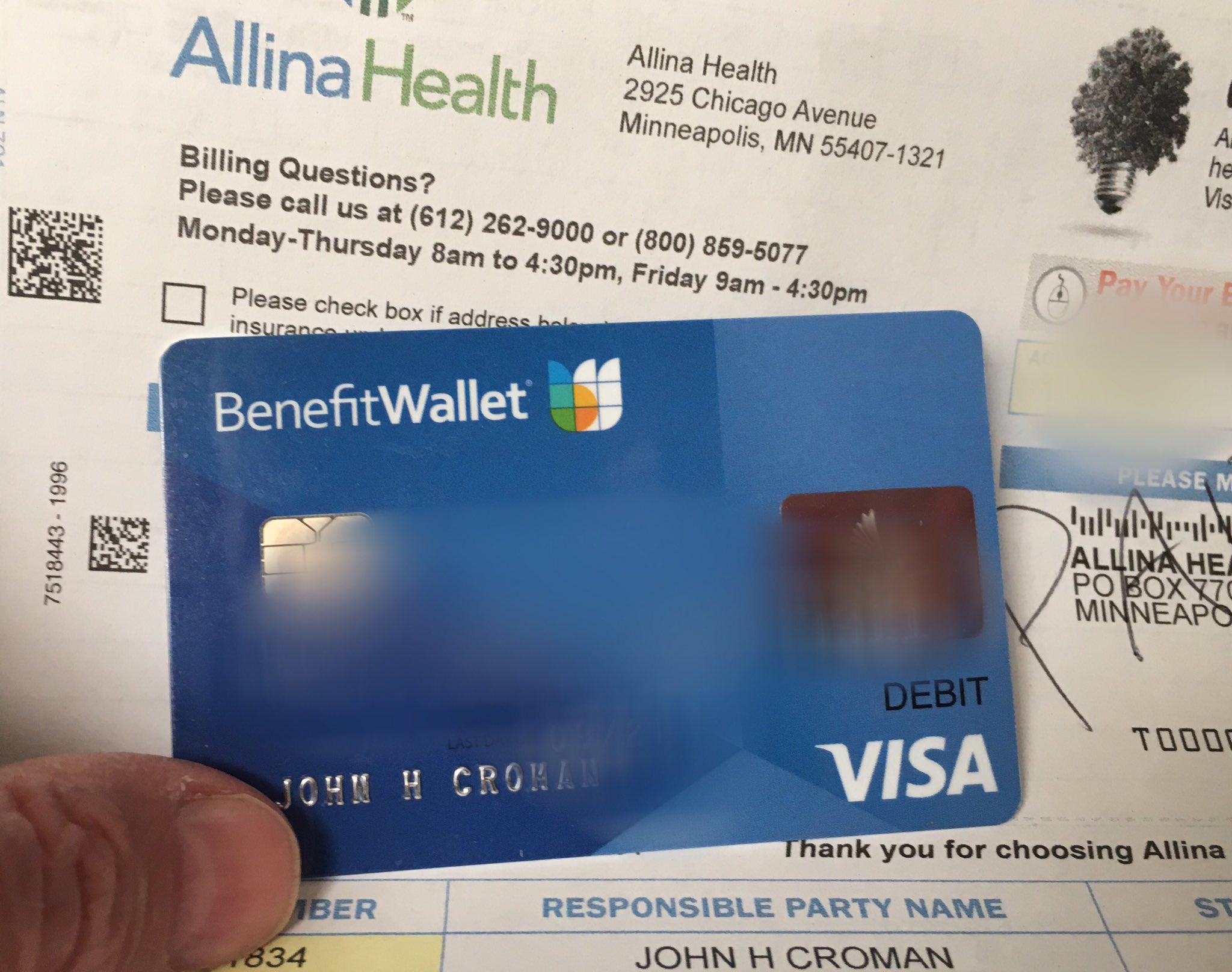 John Croman on Twitter: "My #BenefitWallet HSA card was declined by Allina both online and by phone. Benefit Wallet folks say it's because it's a chip card.. What!? https://t.co/018mLg7H3U" / Twitter
