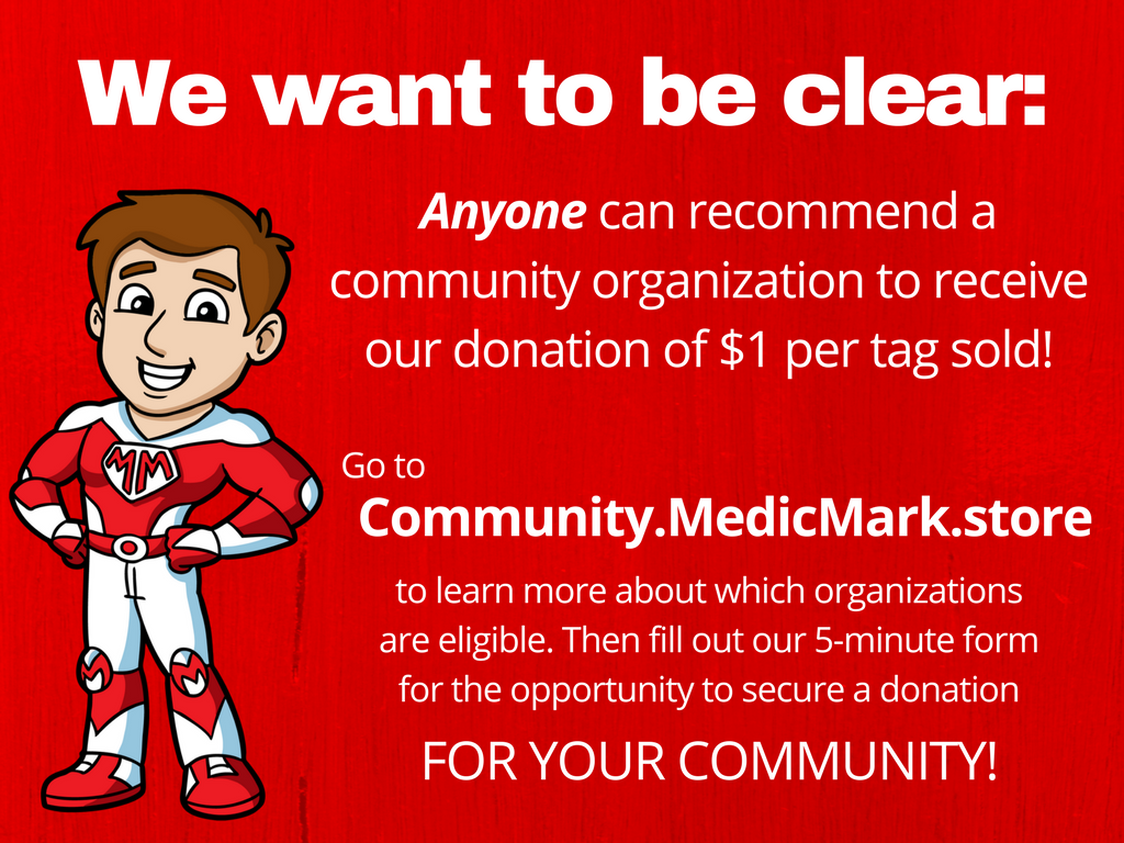 MedicMarkLLC's tweet photo. We've had questions and want to be clear: ANYONE can recommend a community organization to receive a donation! https://t.co/Cg6Cv9vb60 https://t.co/OynAqqdVVJ