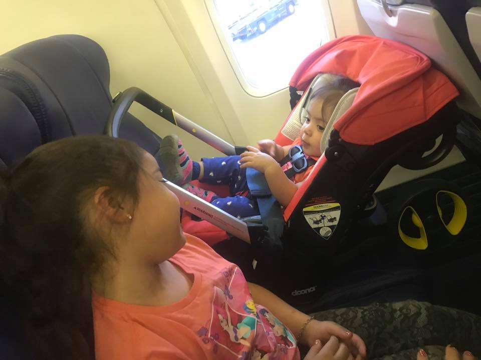 doona car seat on plane