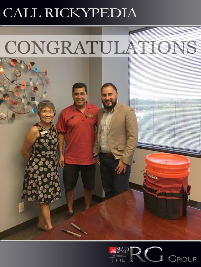 HouRickypedia's tweet photo. Congratulations on purchasing your new house and indeed you deserve it.Thank you for calling Rickypedia & the RG Group.
#Realtyworldmemorial https://t.co/8XTZmwLASp