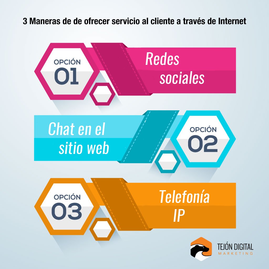 TejonDigitalMX's tweet photo. #FelizMiércoles Te proponemos 3 maneras de ofrecer #ServicioalCliente y atenderlos de la mejor manera #TejonDigital https://t.co/fpVDHc3AT3