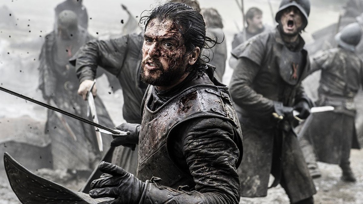 THR's tweet image. Kit Harington on Jon Snow: "For all of his good, he's a violent man" #GoT thr.cm/EBPYlq