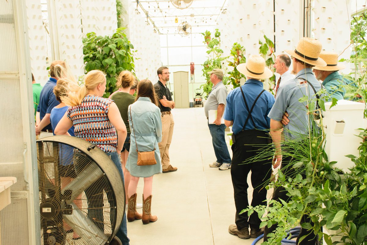 Garden Spot Village is honored to host the PA Dept of Ag Hydroponics-Aquaponics-Aeroponics tour at our greenhouse today. #aeroponics