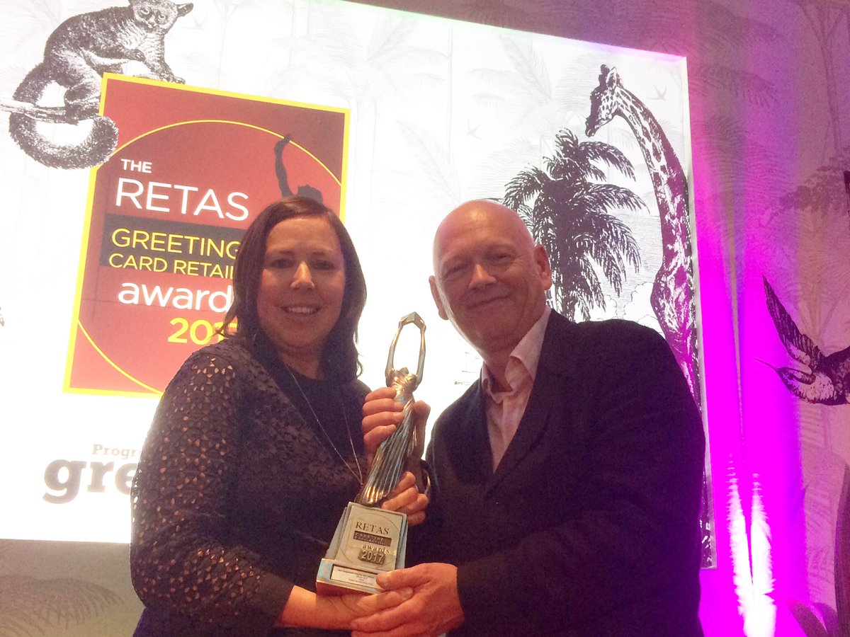 We only went and won!  Best Independent Greetings Card Shop In East Anglia!