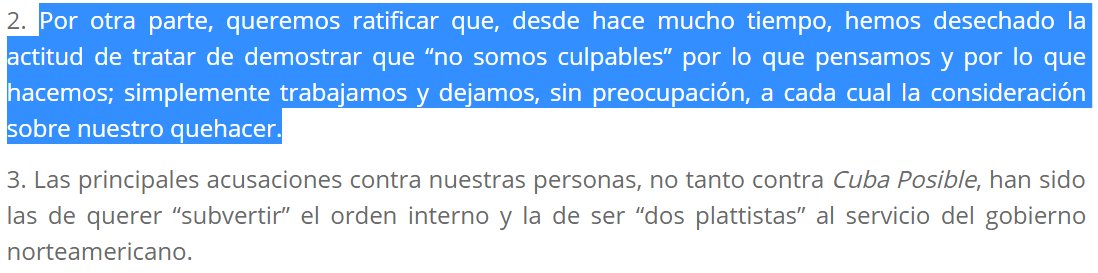 Nota pública de Roberto Veiga y Lenier González, director y subdirector de Cuba Posible. #Cuba cubaposible.com/tenemos-derech…