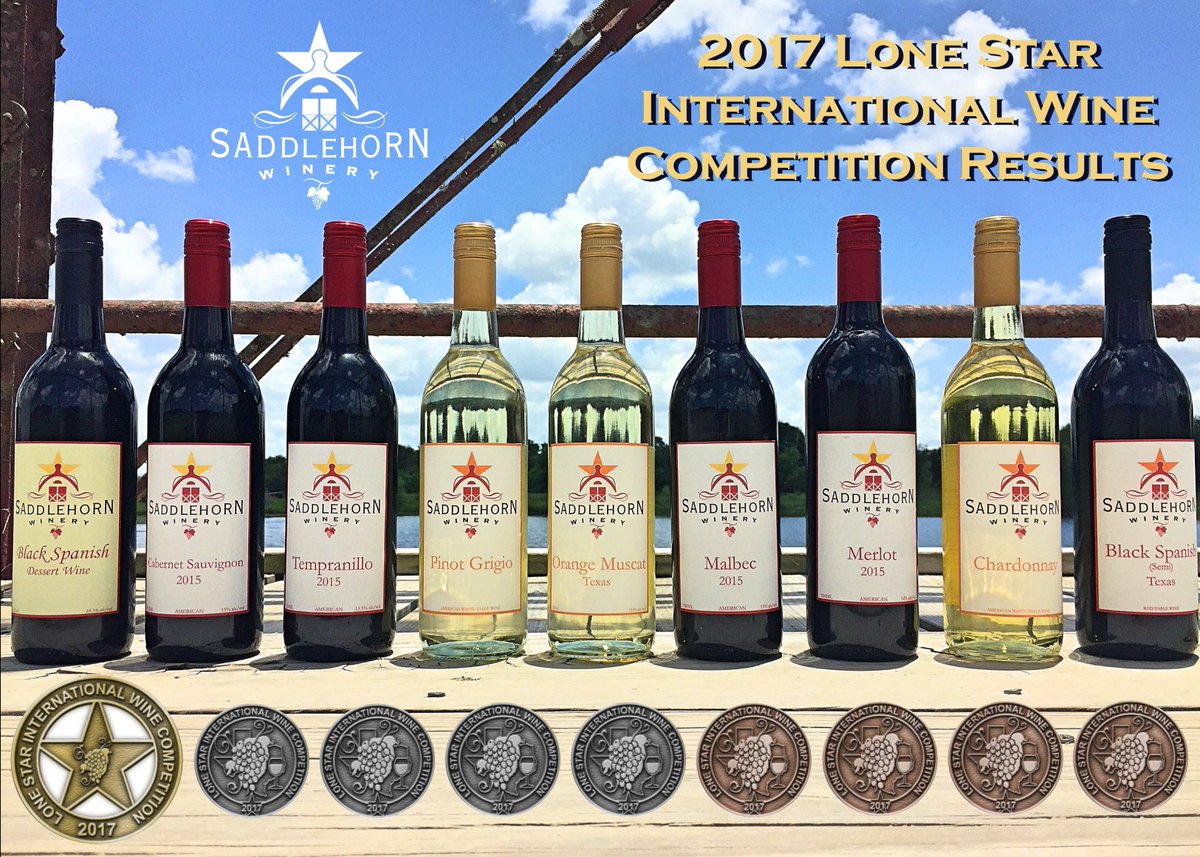 Saddlehornwnry's tweet photo. Adding some new bling to our collection with 9 new medals at the #LSIWC 2017 #WineComp! https://t.co/rvBXuN2OOg
