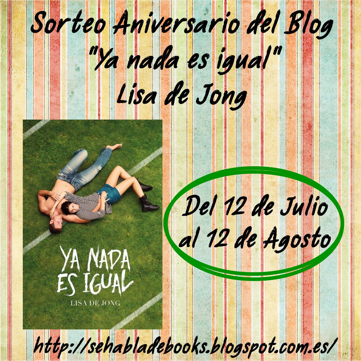 sehabladelibros's tweet photo. SORTEO ANIVERSARIO DEL BLOG SE HABLA DE LIBROS.
https://t.co/GlbIpwv18R https://t.co/K0KmwIgCFA