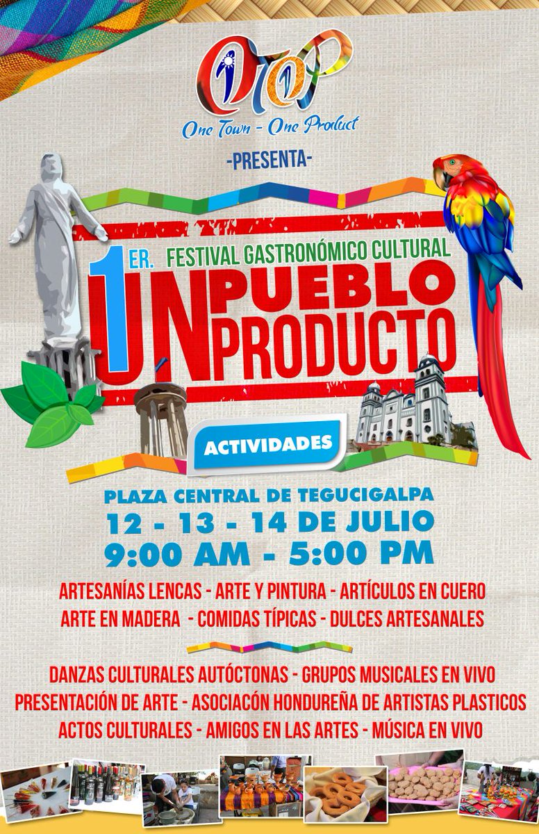 Primero festival Gastronómico Cultural 

UN PUEBLO, UN PRODUCTO... <a href="/OTOP_Honduras/">OTOP Honduras</a>  

TE ESPERAMOS Plan de Nación Honduras