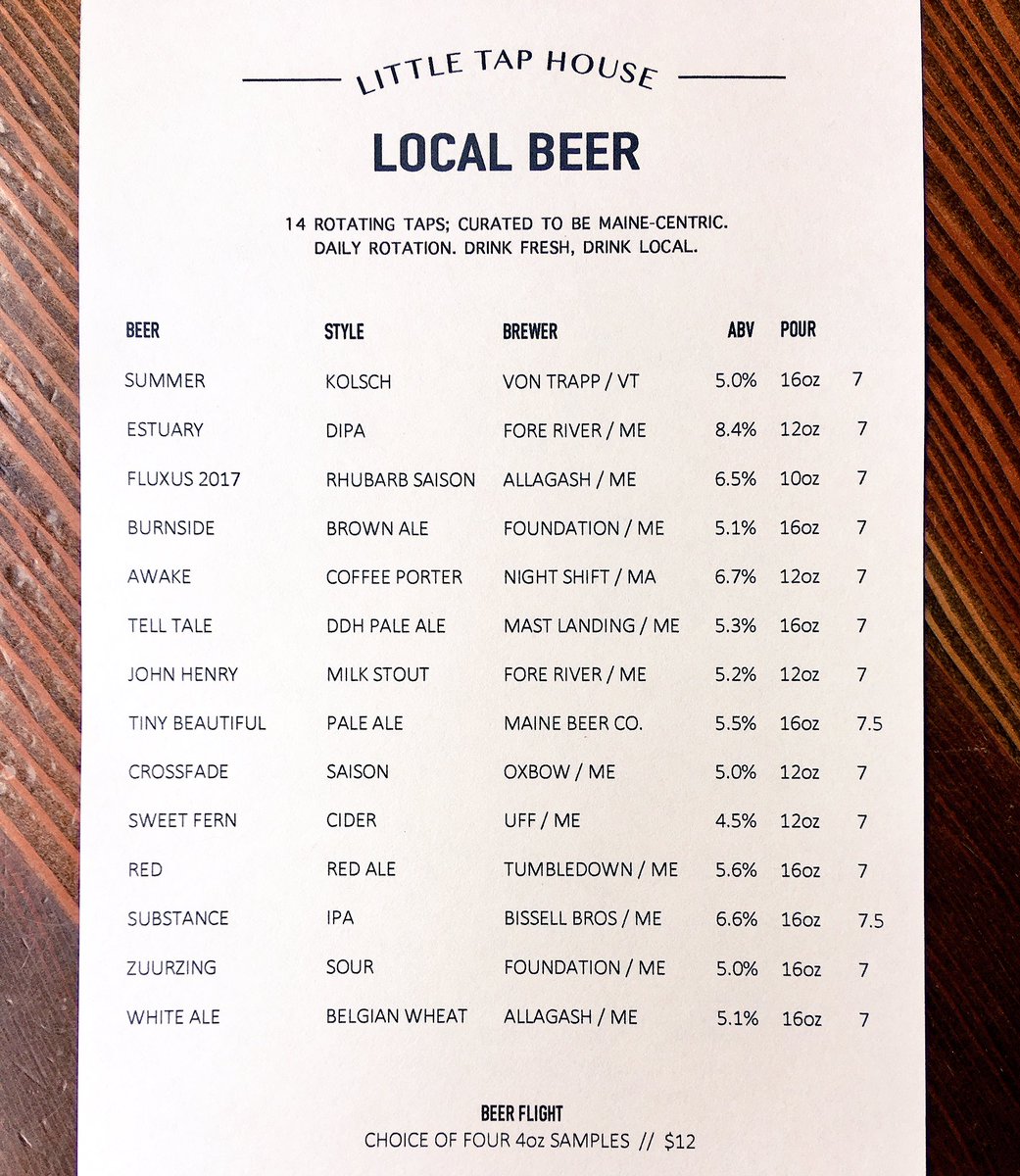 littletaphouse's tweet photo. 7.12.17! @vonTrappBrewing @ForeRiverBrew @AllagashBrewing @foundationbrew @MastLanding @mainebeerco @oxbowbeer @Fermentory @BissellBrosBrew https://t.co/x646fb9KLR