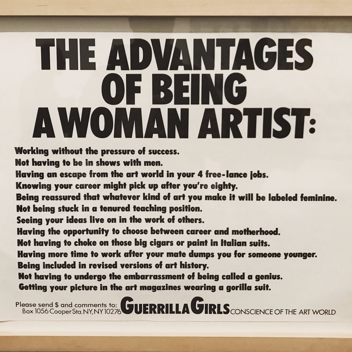 nilsleonard's tweet image. #guerillagirls @Tate
