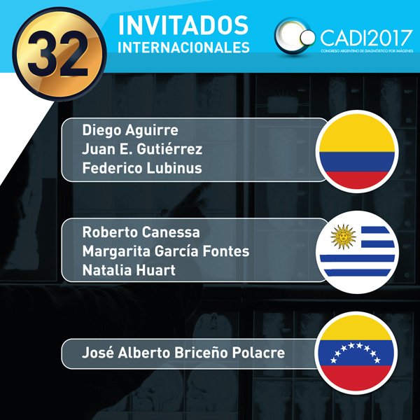 Conocé a los 32 invitados que disertarán en nuestro #Congreso
+info: cadi2017.com.ar/programa.html #CADI2017 #Radiología #radiology #buenmiercoles