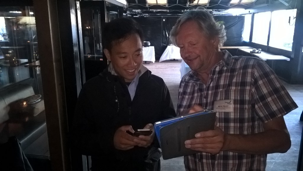 ConferenceGame's tweet image. Traced him down!Now in discussion with his new friend @CyCommons