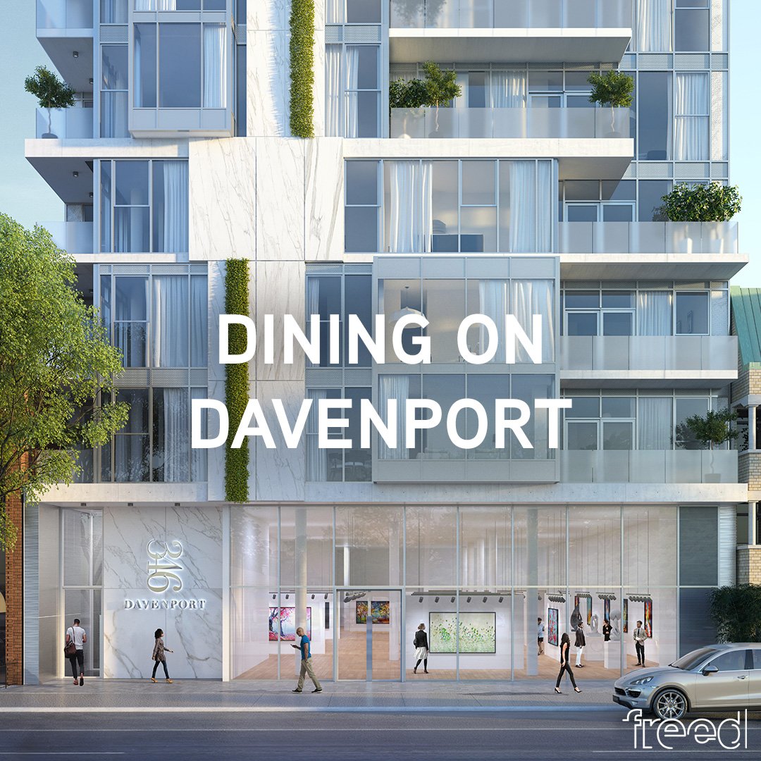 Digging into 346 Davenport’s delicious surroundings! Check out our picks for nearby restaurants in our blog. freeddevelopments.com/article/dining…