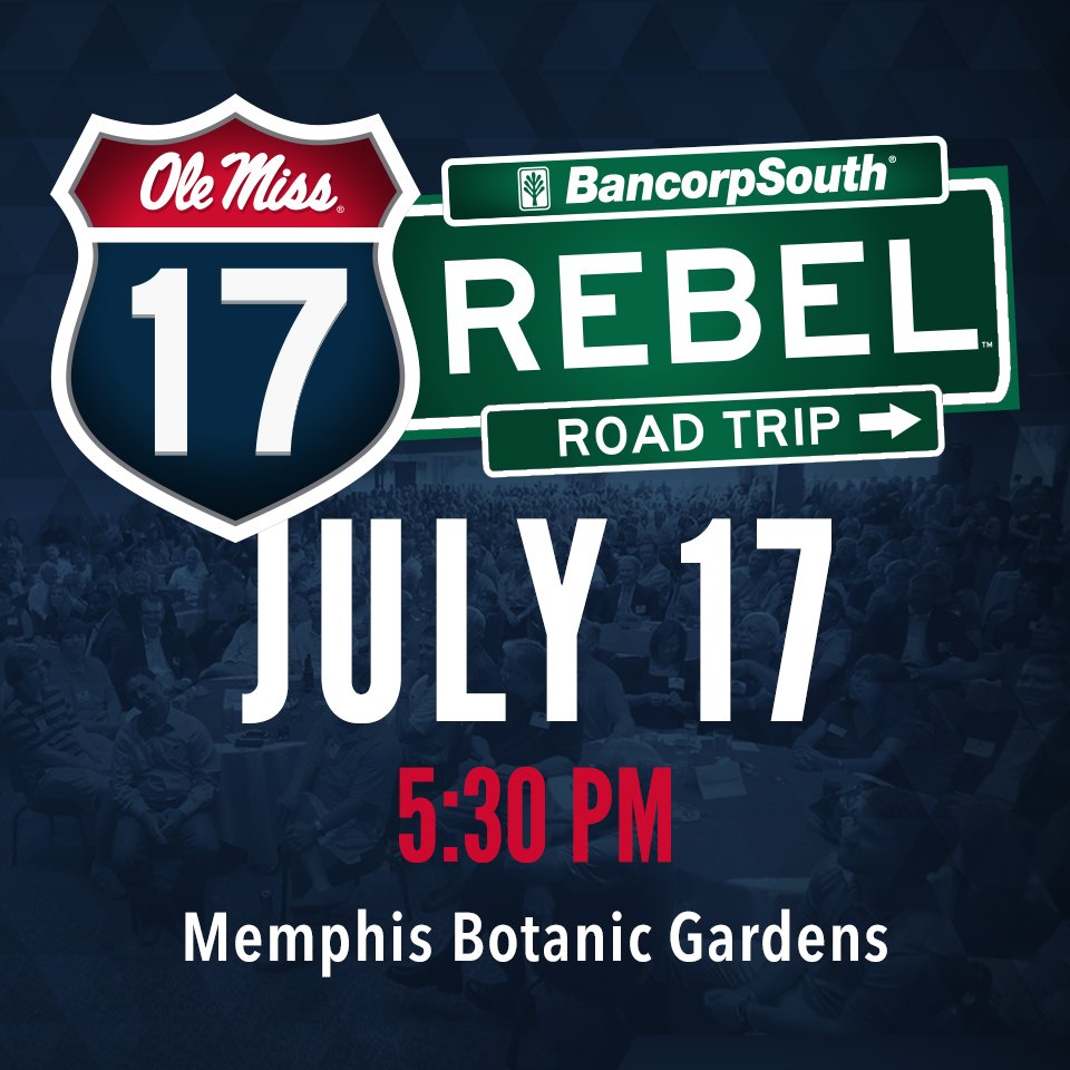 OleMissAlumni's tweet photo. #RRT17 is rolling into Memphis @memphisbotanic on 7/17 at 5:30pm! SIGN UP to TODAY to reserve your spot! https://t.co/YdMY185aG0 https://t.co/gjOmoS3VdX