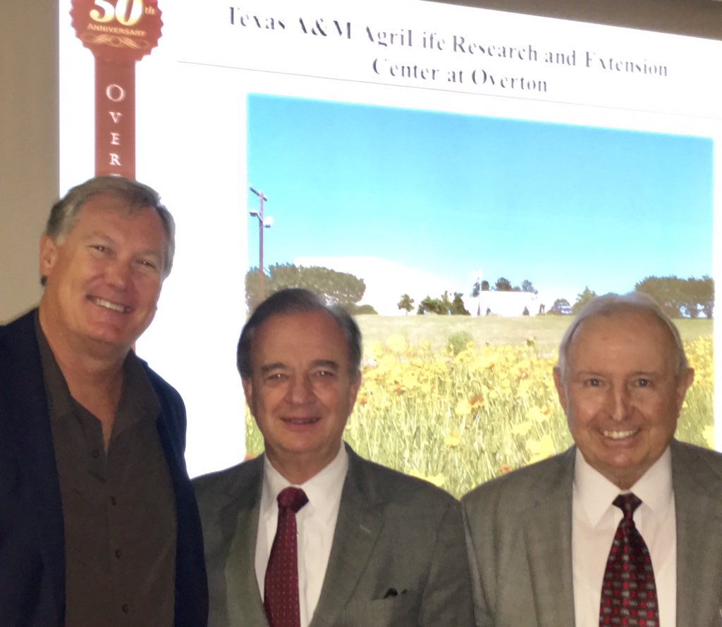 Howdy Chancellor Sharp &amp; congrats to Dr Long for Overton Research Center's 50th Anniv! <a href="/TAMU/">Texas A&M University</a> <a href="/txextension/">Texas A&M AgriLife Extension Service</a> <a href="/agrilife/">Texas A&M AgriLife</a>