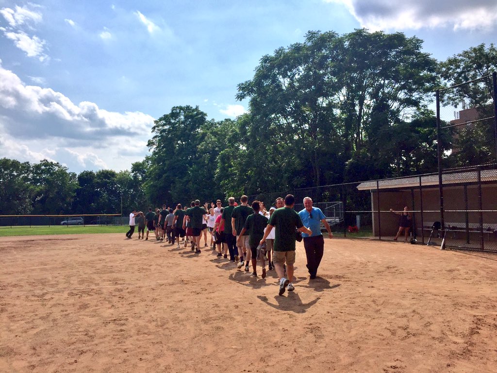 Wagner Staff Softball Game-where sportsmanship counts! Sadly, no eligibility remaining sadly to join <a href="/WagnerSoftball/">Wagner Softball</a> #unlesstheresawaiver