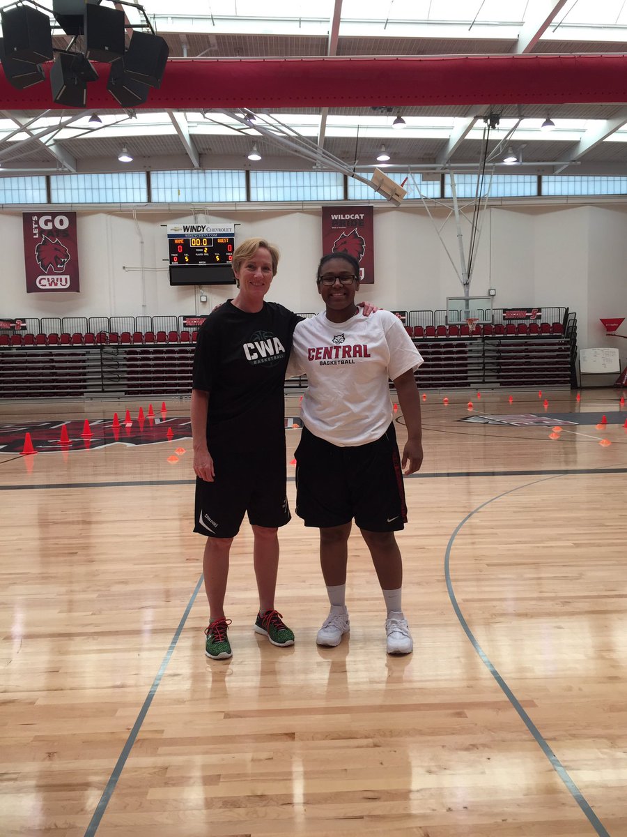 Alumni coach Shoni with Coach Kate Rue