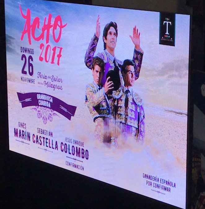 PasionFyT's tweet photo. JE Colombo destaca en la cartelera de Acho 2017 con @infoCastella y @GinesM_Prensa https://t.co/PtRpjqg8qV … https://t.co/oEdmGmaKNI