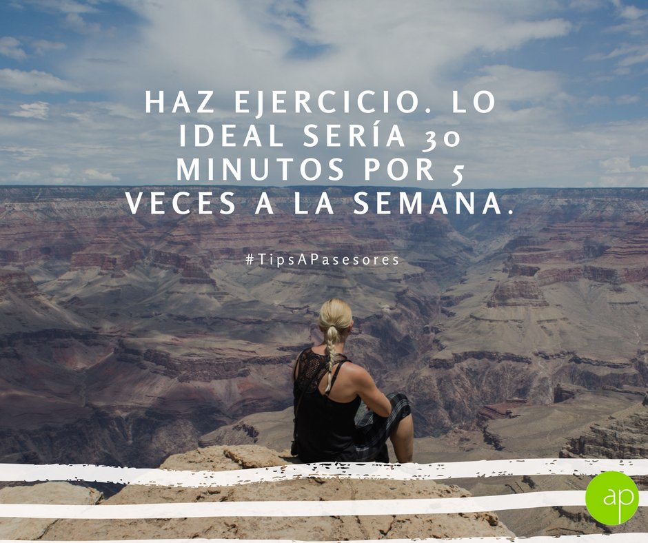 AP_asesores's tweet photo. Es importante mantenerse saludable, intenta tener actividad física durante el día. #TipsAPasesores https://t.co/RL7hJDSWwO