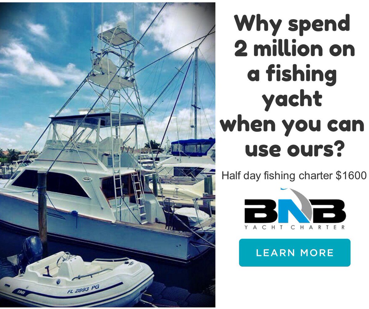 bnb_yacht's tweet photo. Full day fishing charter $2400 Half day fishing charter $1600
https://t.co/TA7oxHCsPi https://t.co/g2KZSjVupz