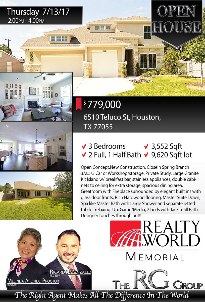HouRickypedia's tweet photo. OPEN HOUSE Tomorrow!!!
6510 Teluco St, Houston Tx 77055
Call For More Info: 713 775 2024 / 832 557 8409
#RealtyWorldMemorial #theRGgroup https://t.co/ktOVNAA2wz