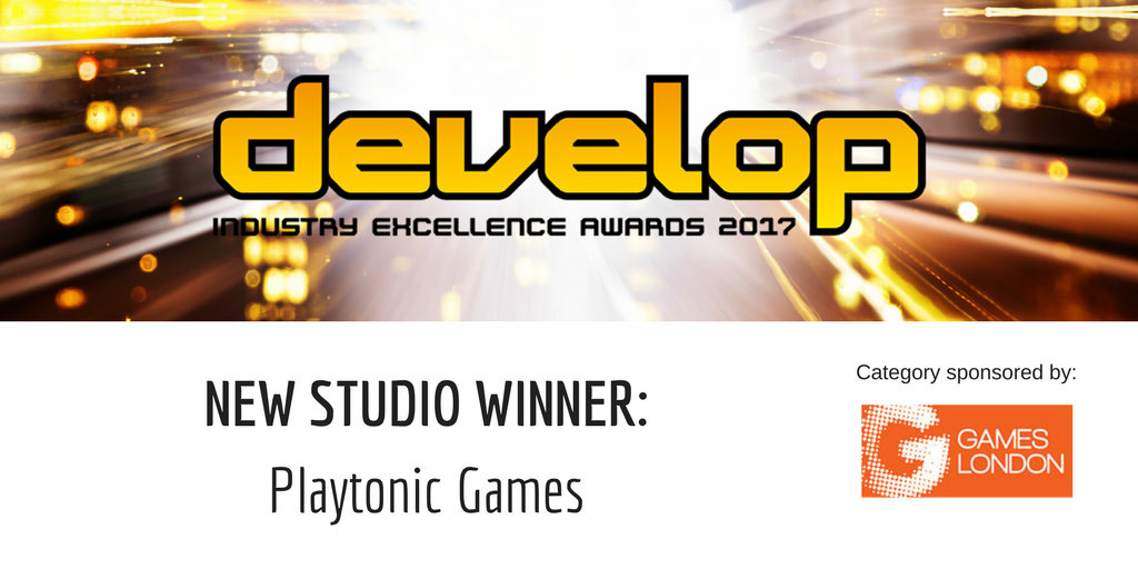 developonline's tweet image. New Studio goes to Playtonic Games sponsored by @londongamesfest #DevelopAwards