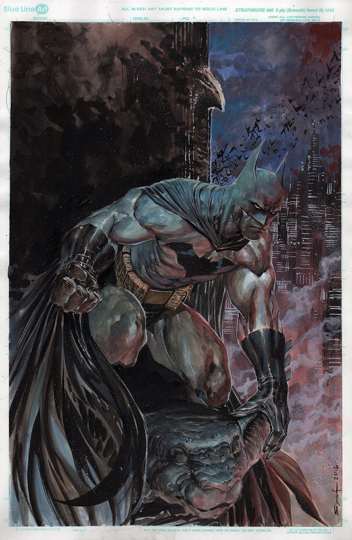 DeviantArt's tweet photo. The depths of night are highlighted with a skillfully chosen color palette in an exceptional watercolor of Batman. https://t.co/1MpvvHZpr3 https://t.co/RKsyaSlc98