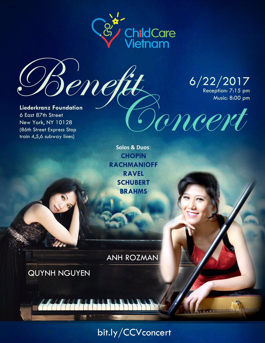 AnhRozman's tweet photo. Was a great pleasure performing 4hands duo w #QuynhNguyen pianist #AnhRozman,#benefitconcert  for #ChildCareVietnam https://t.co/axBpXdgU0K