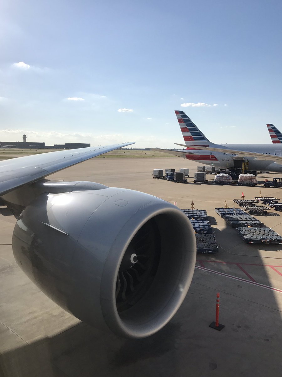 weshartley's tweet photo. On board a beautiful @AmericanAir #777-300 for 1st leg of our journey to #ghana #longhaul #onmission https://t.co/rHrDtokCLK
